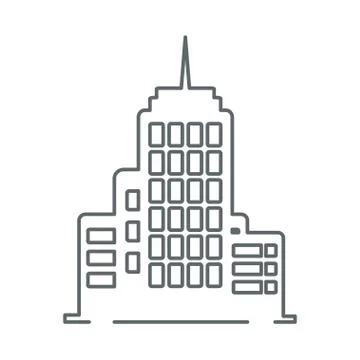 Office building icon vector Ilustración de archivo