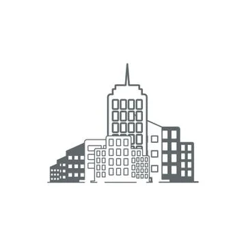 Office building icon vector Ilustración de archivo