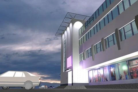 Office Building Ilustración de archivo