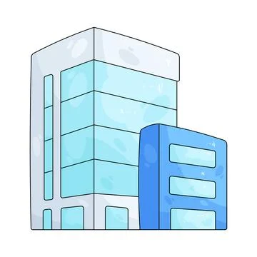 Office building Ilustración de archivo