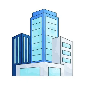 Office building Ilustración de archivo