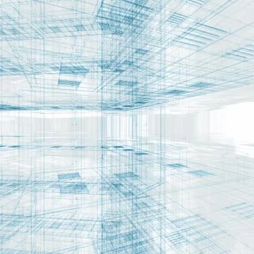 Office building inside 3d rendering Ilustración de archivo