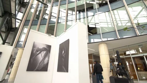 Office Building Interior Art Stock-Footage 116337725