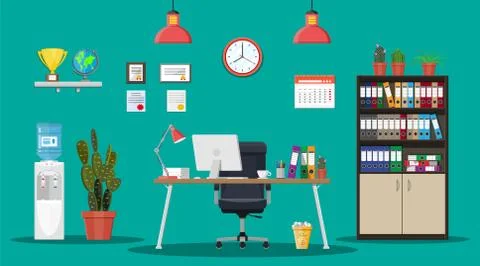 Office building interior. Stock Illustration