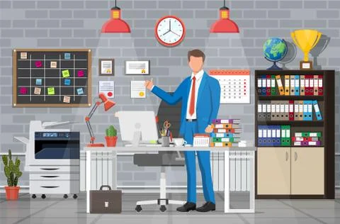 Office building interior. Stock Illustration