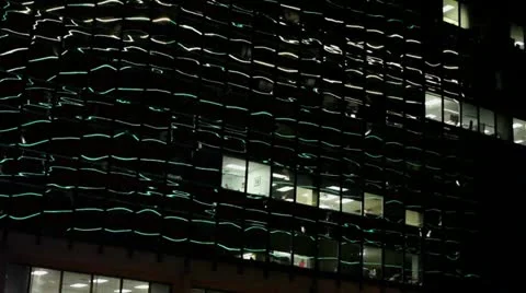Office building with Light Reflections Video stock 17427089