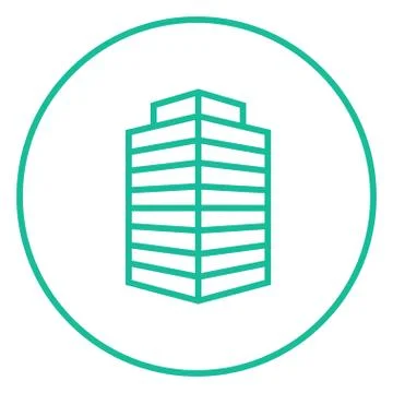 Office building line icon Ilustración de archivo