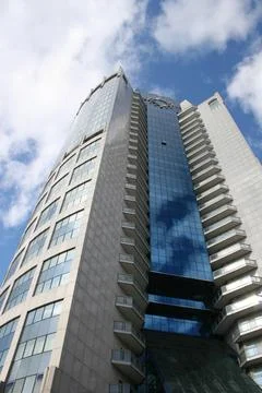 Office building with many windows Fotos de archivo