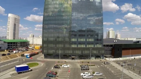 Office building with mirror windows Stock Footage 72294295