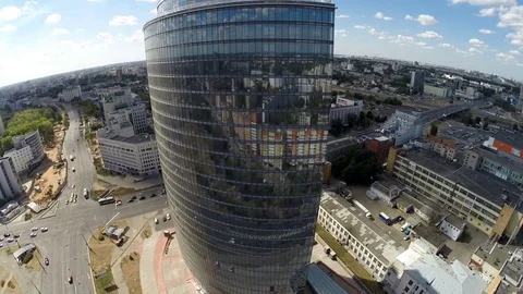 Office building with mirror windows Stock Footage 72294367