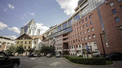 Office building, Moscow Stock Footage 124148060