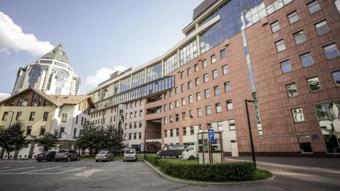 Office building, Moscow Stock Footage 124149282