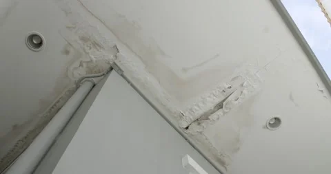 Office building or house ceiling panels problem for house service. Stock Footage 254686337