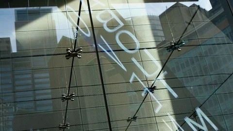 Office building reflection Stock Footage 107929184