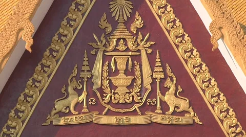 Office building at the Royal Palace complex in Phnom Penh, Cambodia Stock Footage 51714132