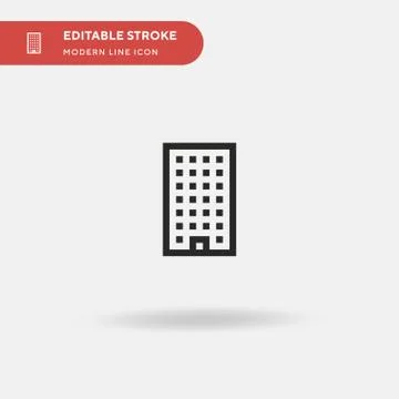 Office Building Simple vector icon. Illustration symbol design template for w Stock Illustration