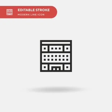 Office Building Simple vector icon. Illustration symbol design template for w Stock Illustration
