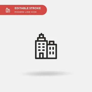 Office Building Simple vector icon. Illustration symbol design template for w Ilustración de archivo