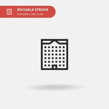 Office Building Simple vector icon. Illustration symbol design template for w Ilustración de archivo