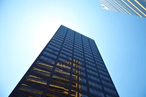 Office building on sky background. Stock Photos