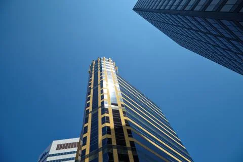 Office building on sky background. Stock Photos