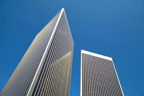 Office building on sky background. Stock Photos