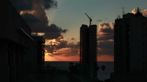 Office building sunset-timelapse Stock Footage 41744188