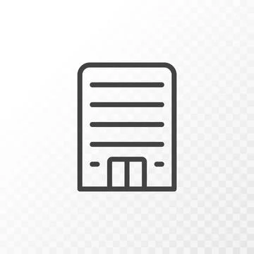 Office building symbol. Vector black linear illustration. Stock Illustration