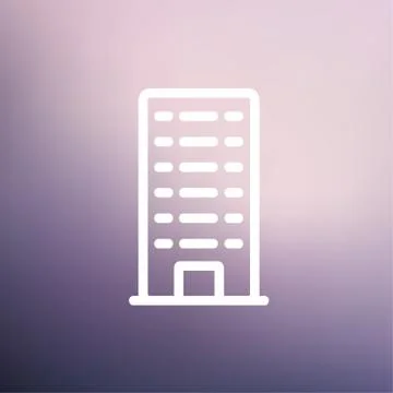 Office building thin line icon Ilustración de archivo