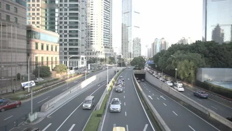 Office Building Traffic Flow Stock Footage 185836822