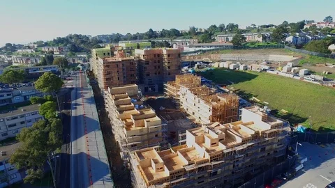 Office building under construction Stock Footage 88583749
