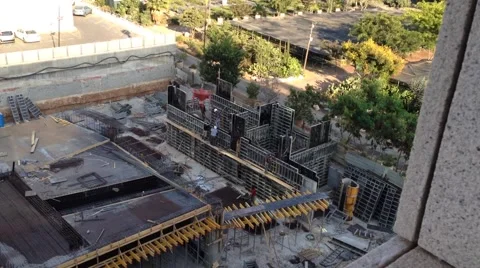 Office Building Under construction - Habarzel 30 Tel Aviv Israel Stock Footage 48549376
