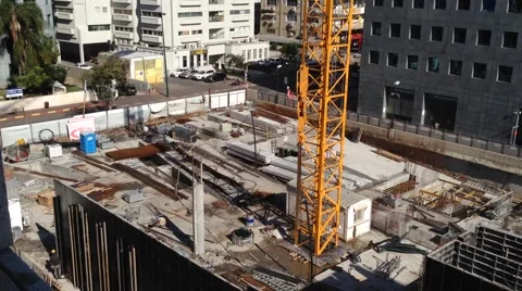 Office Building Under construction - Habarzel 30 Tel Aviv Israel Stock Footage 48573211