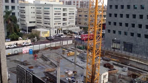Office Building Under construction - Habarzel 30 Tel Aviv Israel Stock Footage 48593755