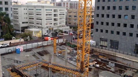 Office Building Under construction - Habarzel 30 Tel Aviv Israel Stock Footage 48610224