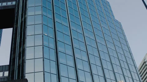 Office building windows and bottom view of skyscraper Stock Footage 239227502