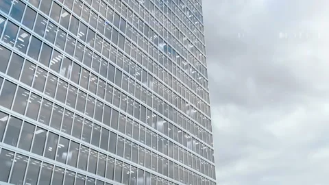Office building windows and skyscraper building with corporate offices loopable Stock Footage 137166895
