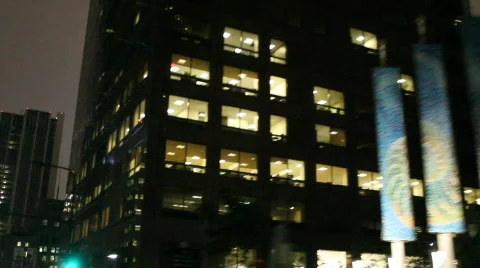 Office Building Windows Stock Footage 773416