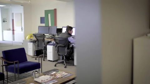 Office Building Workers 4K 24FPS Stock Footage 137764313