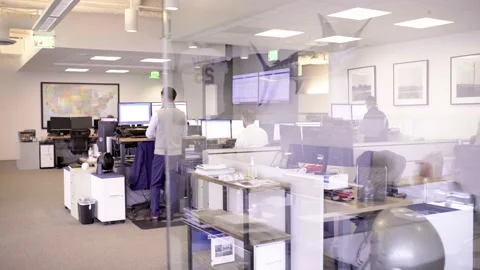 Office Building Workers 4K 24FPS Stock Footage 137764343