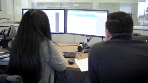 Office Building Workers 4K 24FPS Stock Footage 137764353