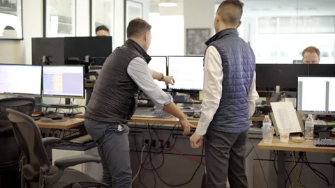 Office Building Workers 4K 24FPS Stock Footage 137764411