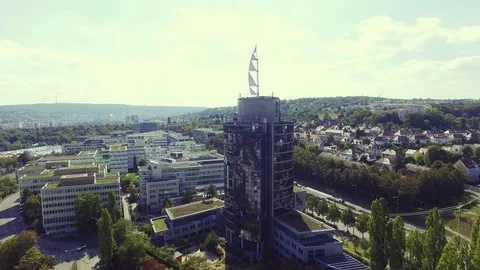 Office buildings from above Stock Footage 98060132