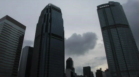Office buildings and clouds Stock Footage 623690