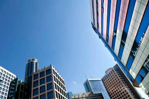 Office buildings batch Stock Photos