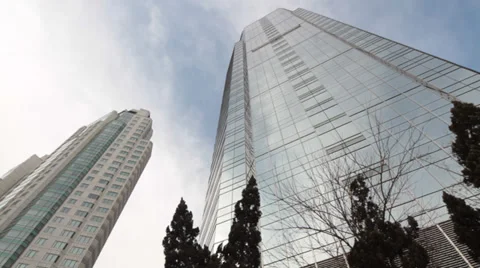 Office buildings with cloud scape, time lapse. Stock Footage 31516390