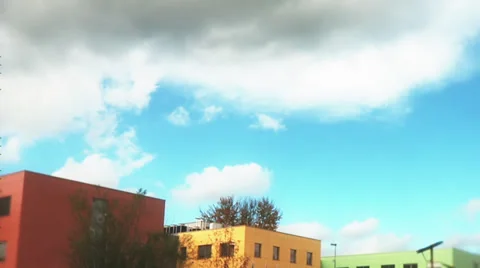 Office buildings with clouds Stock Footage 31089222