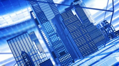 Office buildings, HD loopable Stock Footage 876821