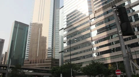 Office buildings, Hong Kong Vídeo Stock 59382447