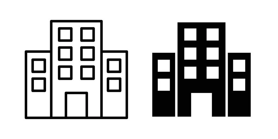 Office buildings icon graphic element. web icon set Stock Illustration